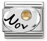 Nomination Composable Classic Link 330505/11 November Citrine in 925 Silver